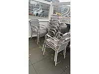 Werzalit compleet terrasmeubilair bestaande uit 15 tafels en 46 stoelen - afbeelding 8 van  12