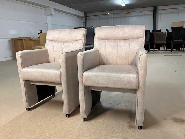 Wes verrijdbare eetkamerstoel (2x) - afbeelding 1 van  10