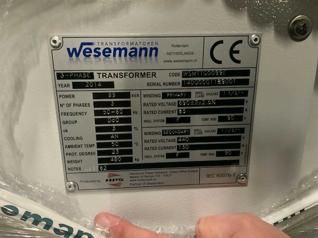 Wesemann 3-fasen transformator - afbeelding 4 van  4