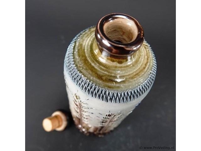 West duits westerwald-keramische fles of kruik met zoutglazuur - afbeelding 4 van  5