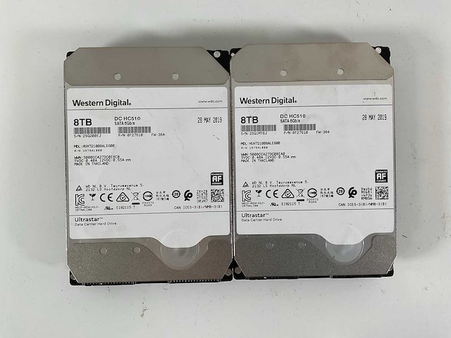 Western digital (huh721008ale600) 8 tb sata hdds (7x) - afbeelding 2 van  6