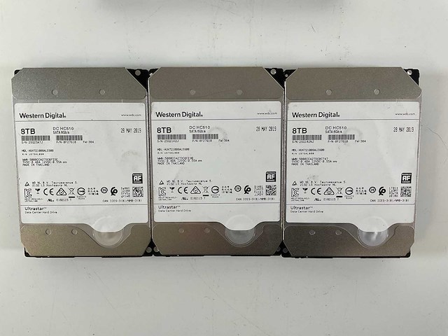 Western digital (huh721008ale600) 8 tb sata hdds (7x) - afbeelding 4 van  6