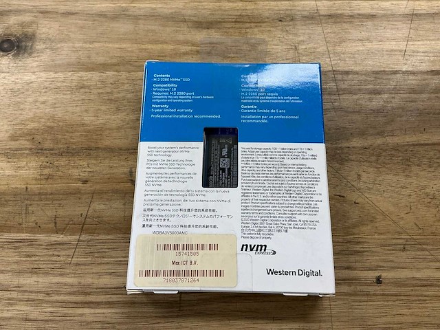 Western digital wd blue 500gb sn550 nvme ssd - afbeelding 2 van  2