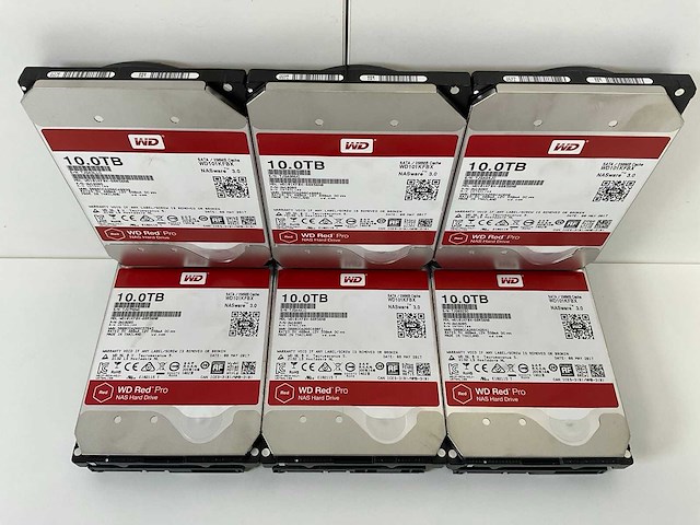 Western digital (wd101kfbx) red pro 10 tb sata nas hdds (6x) - afbeelding 2 van  6
