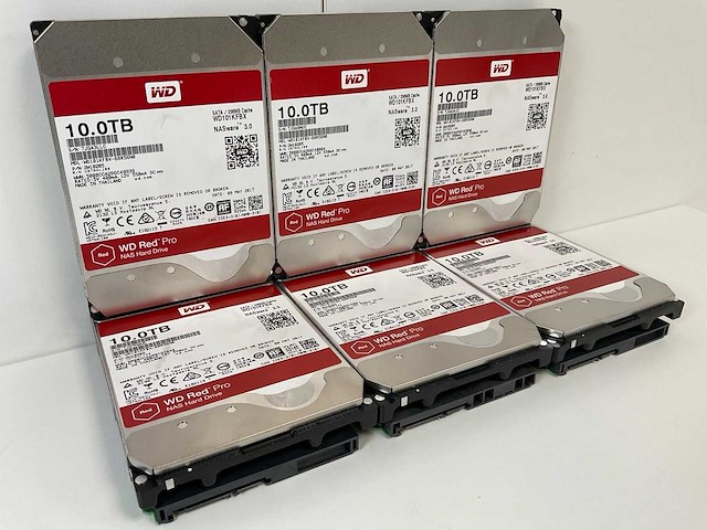 Western digital (wd101kfbx) red pro 10 tb sata nas hdds (6x) - afbeelding 3 van  6