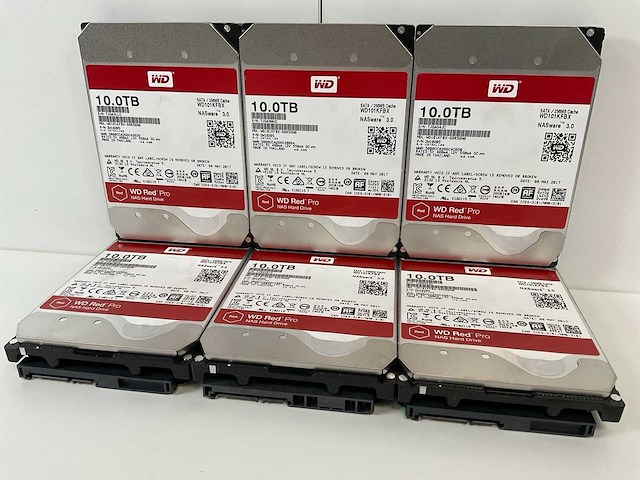 Western digital (wd101kfbx) red pro 10 tb sata nas hdds (6x) - afbeelding 4 van  6