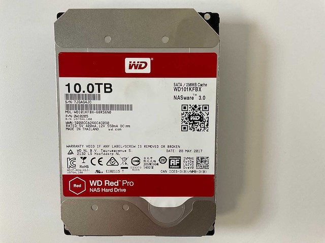 Western digital (wd101kfbx) red pro 10 tb sata nas hdds (6x) - afbeelding 5 van  6