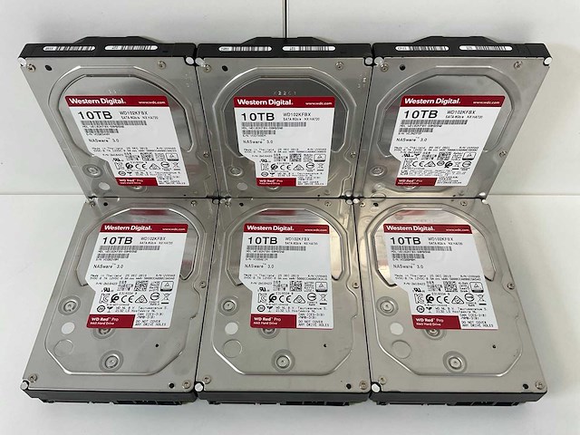Western digital (wd102kfbx) red pro 10 tb sata nas hdds (6x) - afbeelding 2 van  6