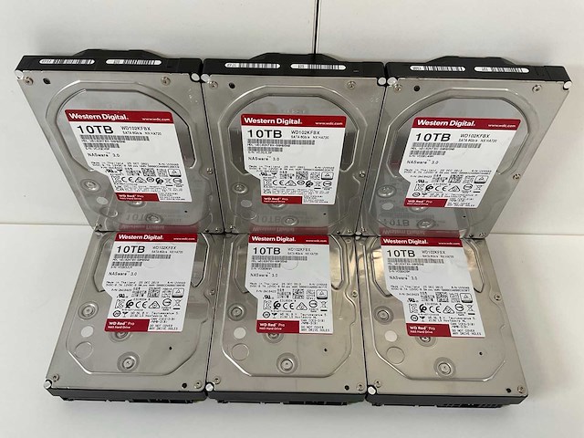 Western digital (wd102kfbx) red pro 10 tb sata nas hdds (6x) - afbeelding 2 van  6