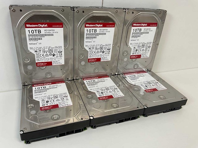 Western digital (wd102kfbx) red pro 10 tb sata nas hdds (6x) - afbeelding 3 van  6