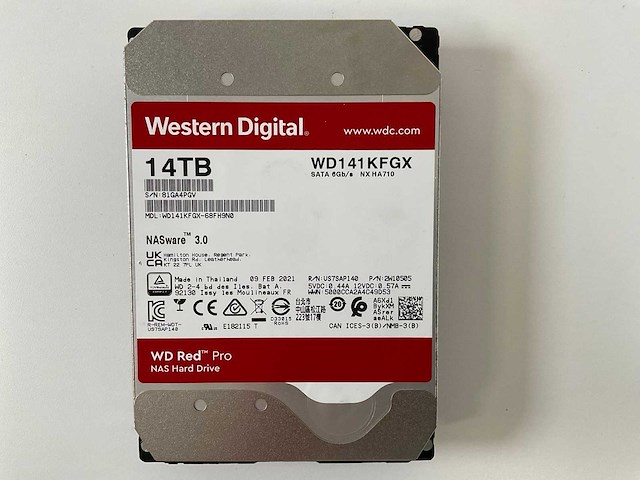 Western digital (wd141kfgx) red pro 14 tb sata nas hdds (5x) - afbeelding 3 van  4