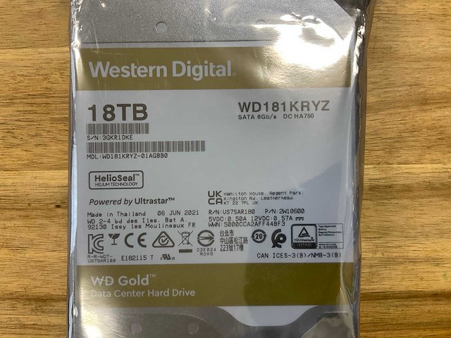 Western digital wd181kryz harde schijf 18tb - afbeelding 2 van  3