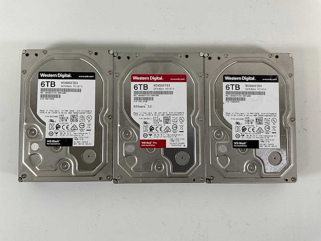 Western digital (wd6003ffbx) 6 tb sata / (wd6003fzbx) 6 tb sata hdds (9x) - afbeelding 2 van  6