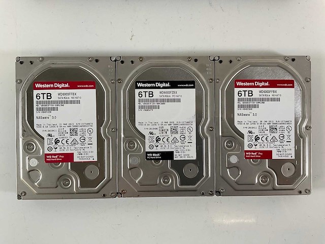 Western digital (wd6003ffbx) 6 tb sata / (wd6003fzbx) 6 tb sata hdds (9x) - afbeelding 3 van  6