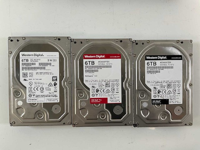 Western digital (wd6003ffbx) 6 tb sata / (wd6003fzbx) 6 tb sata hdds (9x) - afbeelding 4 van  6