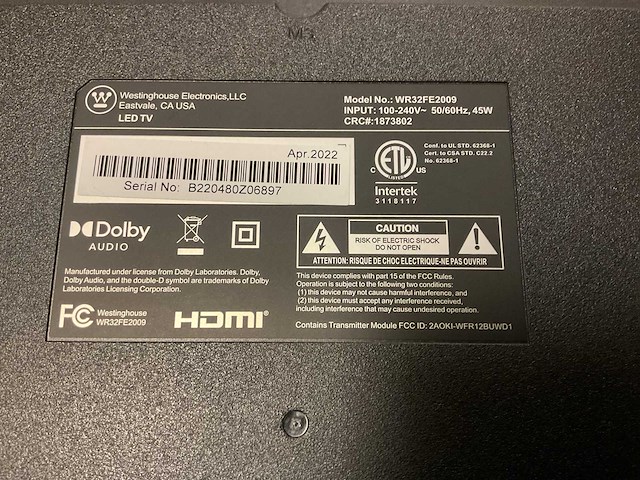 Westinghouse roku 32 led tv - afbeelding 2 van  2