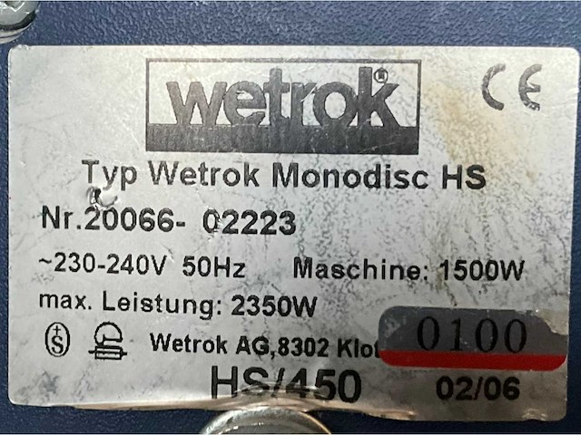 Wetrok monodisc hs vloerreiniger - afbeelding 5 van  5