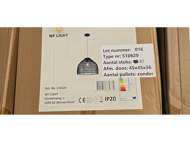 Wf light - mira 510629 - hanging lamp (64x) - afbeelding 4 van  5