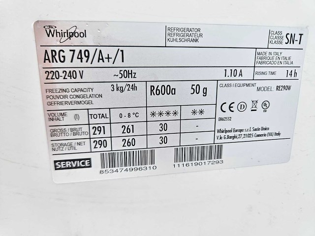Whirlpool - koelkast - afbeelding 1 van  1