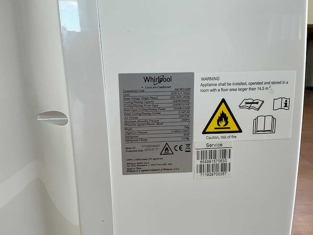 Whirlpool - mobiele airco - afbeelding 3 van  3
