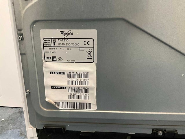 Whirlpool awz-330 wasdroger - afbeelding 3 van  4