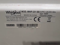 Whirlpool cook 25 solo magnetron mwp 251 sb - afbeelding 4 van  5