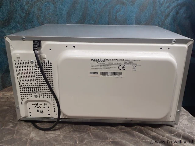 Whirlpool cook 25 solo magnetron mwp 251 sb - afbeelding 5 van  5