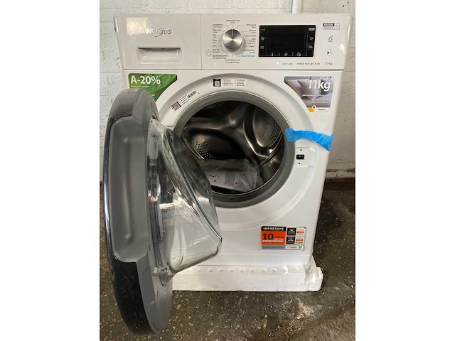 Whirlpool ffd 11489e bv be wasmachine 11 kg 1400 toeren duits display - afbeelding 6 van  7