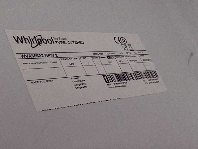 Whirlpool wva35632 nfw 2 vriezer & diverse - afbeelding 6 van  10