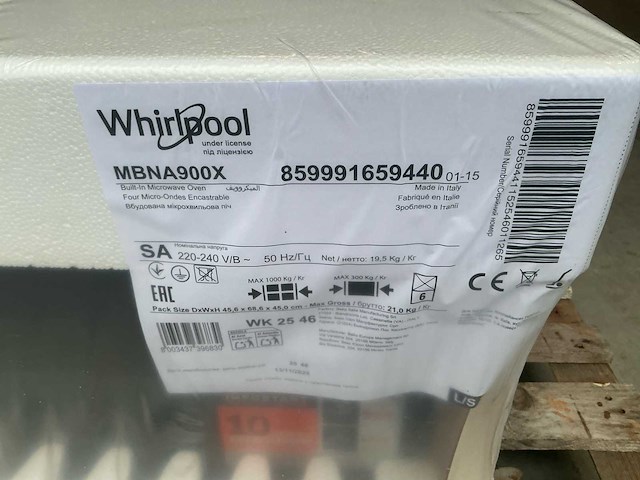 Whirpool mbna900x magnetron - afbeelding 2 van  3
