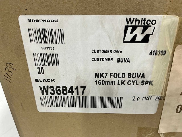 Whitco - mk7 fold - lk cyl spk - raamuitzetter (20x) - afbeelding 4 van  12