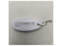 White ferretti yachts sleutelhanger drijver - 3006 - afbeelding 1 van  3
