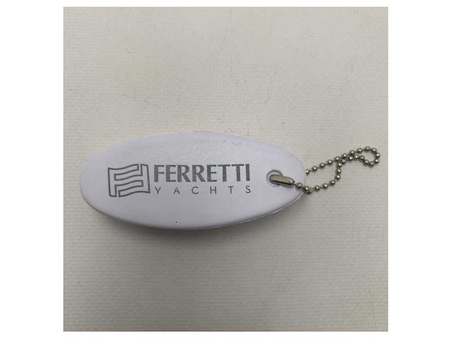 White ferretti yachts sleutelhanger drijver - 3006 - afbeelding 2 van  3