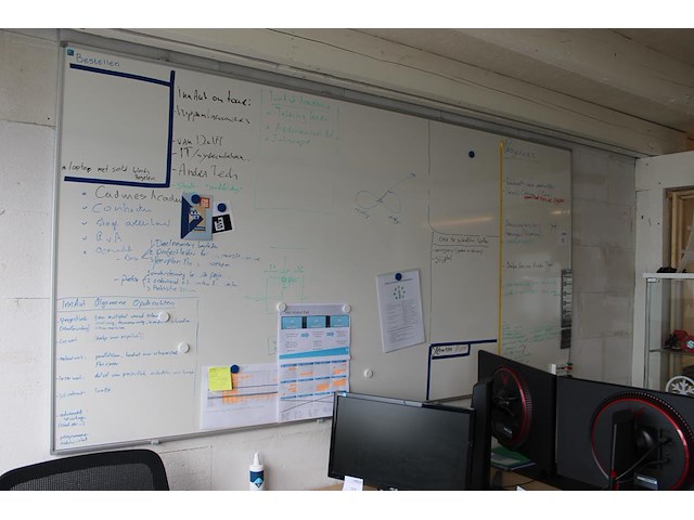Whiteboard met afmeting 120 x 240 cm. - afbeelding 2 van  2