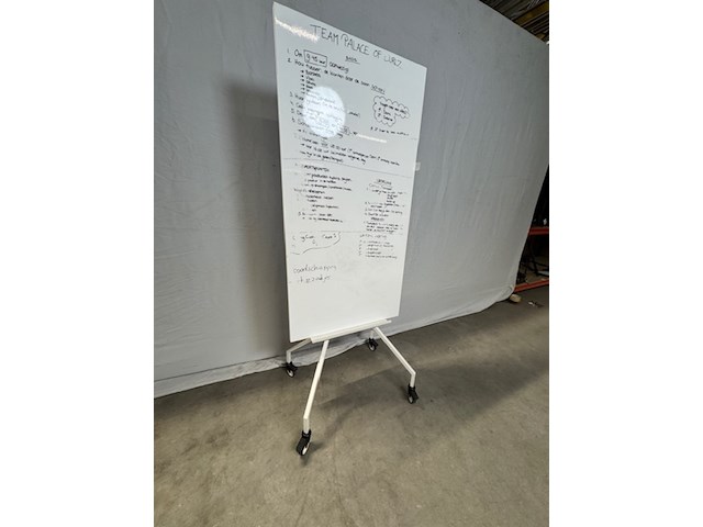 Whiteboard/prikbord ikea, elloven, wit, verrijdbaar - afbeelding 4 van  4