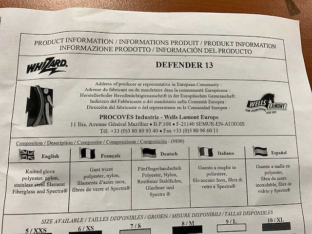 Whizard defender13 partij veiligheidshandschoenen - afbeelding 4 van  6