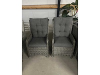 Wicker - verstelbare - tuinstoelen (4x) - afbeelding 2 van  6