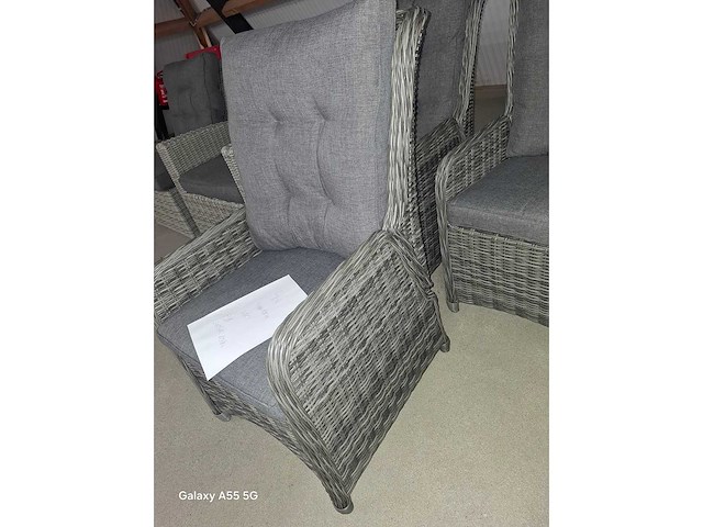 Wicker - verstelbare - tuinstoelen (4x) - afbeelding 3 van  6