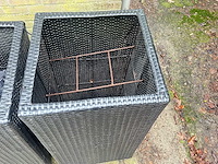 Wicker plantenbak (2x) - afbeelding 3 van  3