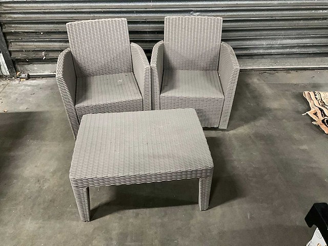 Wicker tuinset - afbeelding 1 van  3