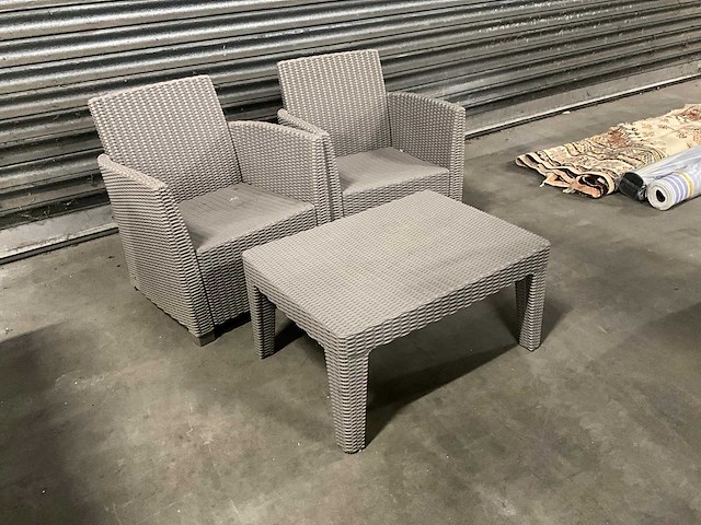 Wicker tuinset - afbeelding 2 van  3