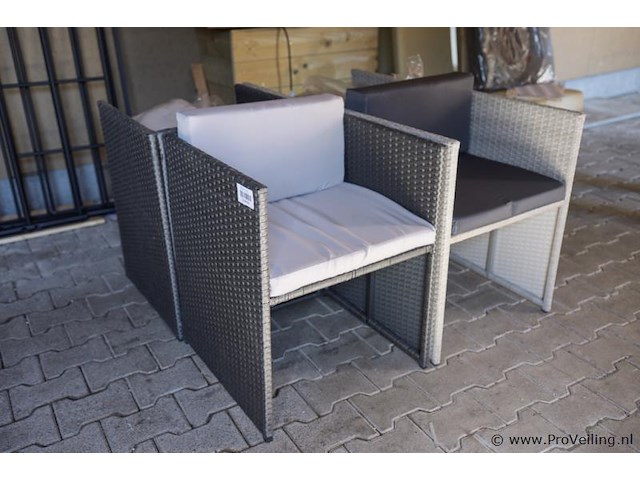 Wicker tuinstoelen - 4 stuks - afbeelding 1 van  3