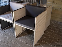 Wicker tuinstoelen - 4 stuks - afbeelding 2 van  3