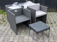 Wicker tuinstoelen - 4 stuks - afbeelding 2 van  2