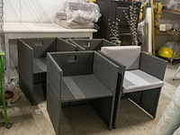 Wicker tuinstoelen - 4 stuks - afbeelding 1 van  3