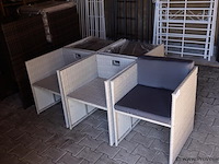 Wicker tuinstoelen - 5 stuks - afbeelding 2 van  2