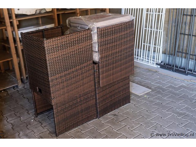 Wicker tuinstoelen incl. kussens - 4 stuks - afbeelding 4 van  4