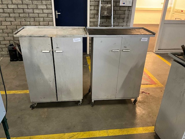 Widenhorn mobiele werkplaatskast met werkblad (2x) - afbeelding 1 van  10