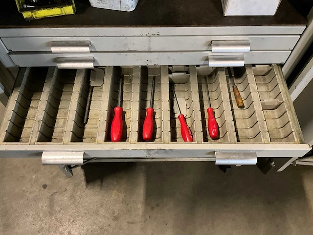 Widenhorn mobiele werkplaatskast met werkblad (2x) - afbeelding 9 van  10