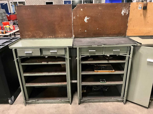 Widenhorn werkplaatskast met werkblad (2x) - afbeelding 1 van  4